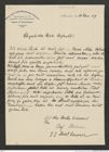 Nachlass Franz Steindachner, Brief von Haberer an Franz Steindachner (20.01.1909), Inv.Nr. 193.13, Seite 1